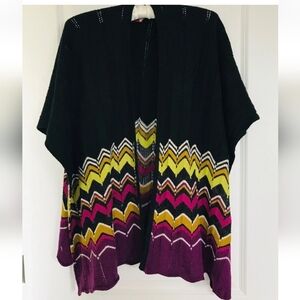Missoni for Target Black and Multicolor Chevron Cape
